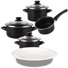 7 Pzas Batería De Cocina Magefesa Kenia Con Fuente Oval 36 Cm Gres Mp