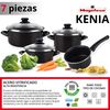 7 Pzas Batería De Cocina Magefesa Kenia Con Fuente Oval 36 Cm Gres Mp