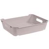 2 Cajas De Almacenamiento Plástico Keeeper Lotta 28x21x6,5 Cm Gris