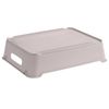 2 Cajas De Almacenamiento Plástico Keeeper Lotta 28x21x6,5 Cm Gris