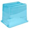 2x Cubo De Almacenaje Con Tapa, Plástico, Azul Transparente, 24 L