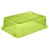 2x Cubo De Almacenaje Con Tapa, Plástico, Verde Transparente, 28 L