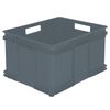 2x Caja De Almacenaje Eurobox Xxl, Plástico Eco (pp), 52 X 43 X 28 Cm, 54 L, Gris