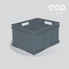 2x Caja De Almacenaje Eurobox Xxl, Plástico Eco (pp), 52 X 43 X 28 Cm, 54 L, Gris