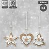 Set De Navidad 6 Bolas 6cm Con 6 Adornos Madera De Yute Wellhome 8,5/7,5/8cm