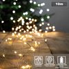 Abeto De Navidad Verde 150 Cm + 1 Guirnalda Cobre Blanco 100 Led 8 Funciones Luz Cálida