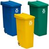 Pack Contenedor Reciclaje Plástico Wellhome 110lc/u Azul/verde/amarillo