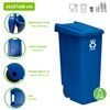 Pack Contenedor Reciclaje Plástico Wellhome 110lc/u Azul/verde/amarillo