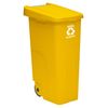 Pack Contenedor Reciclaje Plástico Wellhome 110l C/u Azul/amarillo/marrón