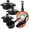 Batería Cocina Acero Magefesa Con 2 Sartenes Al. Forjado Bergner Neon