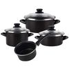 Set Cocina 7pc Magefesa Kenia Acero + Sartenes 18/22/26 San Ignacio Optimum Plus Alum.