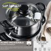 Set Cocina: Sartenes San Ignacio Acero Inox. (18/22 Cm) Y Grill Daimiel Aluminio 28x28 Cm.