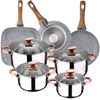 Set Cocina San Ignacio Premium Nona: Acero Inoxidable, Sartenes 18/22 Cm Y Grill Aluminio.