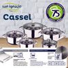 12 Pzas Batería Cocina San Ignacio Cassel Con 3 Sartenes Red&marble