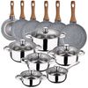 Set Cocina San Ignacio: 12 Pzs Cassel Inox. Y Sartenes Daimiel Aluminio, Varios Tamaños.