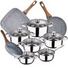 Set Cocina 12 Piezas San Ignacio, Sartenes (18/20 Cm) Y Asador 28x28 San Ignacio.