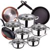 Set Cocina San Ignacio Cassel 12pzs (20/24/28 Cm) Y Sartenes Moma Aluminio.