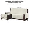 Funda De Sofá Chaise-longue 2 Plazas Elegant Reversible- Adaptable A Ambos Lados Crudo