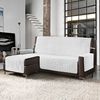 Funda De Sofá Chaise-longue 4 Plazas Elegant Reversible- Adaptable A Ambos Lados Blanco