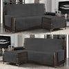 Funda Sofá Chaise-longue 4 Plazas Elegant Reversible- Adaptable A Ambos Lados Gris Oscuro