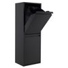 Papelera De Reciclaje De 2 Cubos Acero Wellhome Eco-home 17l C/u Negro