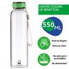 Set De 3 Botellas De Agua Con Tapa Verde Borosilicato Casa Benetton 550 Ml C/u