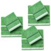 Set De 6 Toallas (3 De Mano 50x30cm + 3 De Baño 90x50cm) 450gsm 100% Algodón, Verde Rayas