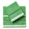 Set De 6 Toallas (3 De Mano 50x30cm + 3 De Baño 90x50cm) 450gsm 100% Algodón, Verde Rayas