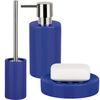 Set De 3 Accesorios De Baño Gres Wellhome Azul Oscuro