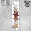 Pack Decorativo Rojo/plata/blanco: 6 Estrellas Navidad + 3 Bola Cristal 100 Mm.