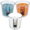 Set De 3 Velas Perfumadas D.13,5 Cm. Aromas A Rosa, Frutos Rojos Y Frambuesa