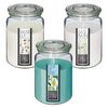 Set De 3 Velas De Cristal Perfumadas Con Aromas A Jazmín, Vainilla Y Flor De Tiaré