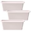 3x Jardinera Respana Soporte Plastico Blanco 78,6x18,4x14,5cm