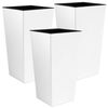 3x Maceta Alta Urbi 2l, De Plastico, 12,6x12,6x20 Cm En Blanco