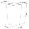 3x Maceta Alta Urbi 2l, De Plastico, 12,6x12,6x20 Cm En Blanco