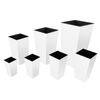 3x Maceta Alta Urbi 2l, De Plastico, 12,6x12,6x20 Cm En Blanco