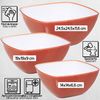 3 Ensaladeras Cuadradas De Poliestireno Wellhome 14 Cm,  Cm Y 25 Cm Rojo