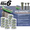 Maquinilla De Afeitar Filomatic Filo6 Con 16 Cabezales De Recambio