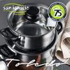 Pack De 3 Sartenes Ø20/24 Y 28 Cms + Batería De Cocina De 8pc En Acero Inoxidable Aluminio Forjado / Acero Inoxidable San Ignacio   Cobre / Cromado