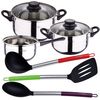 Batería De Cocina 5 Piezas Con 3 Utensilios De Nylon San Ignacio