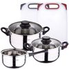 Batería De Cocina 5 Piezas Acero Inox. Con 2 Tablas De Corte San Ignacio