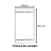 Toalla De Lavabo 100% Algodón Gris Oscuro 50x90 Cm.