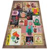 Alfombra De Poliester Estampada 60 X 100cm Modelo Noticeboard Multicolor