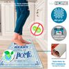 Alfombra De Poliester Estampada 60 X 100cm Modelo Heartofthehome Azul