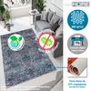 Alfombra De Poliester Estampada 60 X 100cm Modelo Wh1007 Multicolor