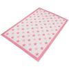 Alfombra De Poliester Estampada 80 X 120cm Modelo Pinkredstars Multicolor