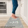 Alfombra De Poliester Estampada 80 X 120cm Modelo Heartofthehome Gris Oscuro