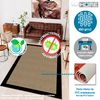 Alfombra De Poliester Estampada 80 X 150cm Modelo Darkbrownrim Multicolor