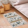 Alfombra De Poliester Estampada 100 X 200cm Modelo Coldbird Multicolor