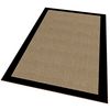 Alfombra De Poliester Estampada 100 X 200cm Modelo Darkbrownrim Multicolor